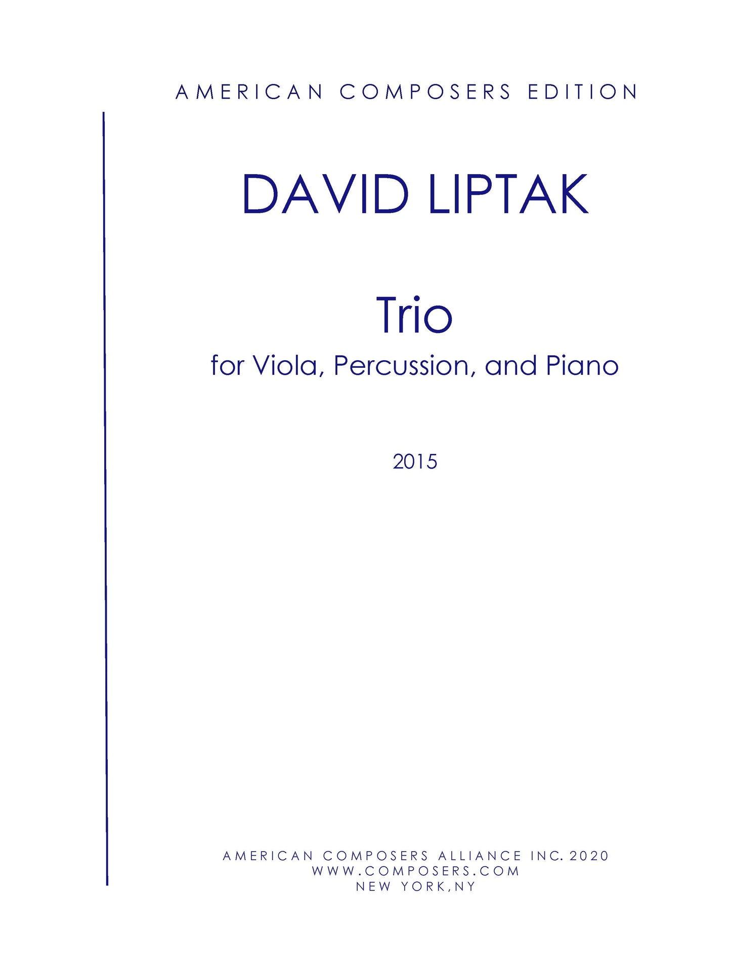 TRIO for viola, percussion, and piano