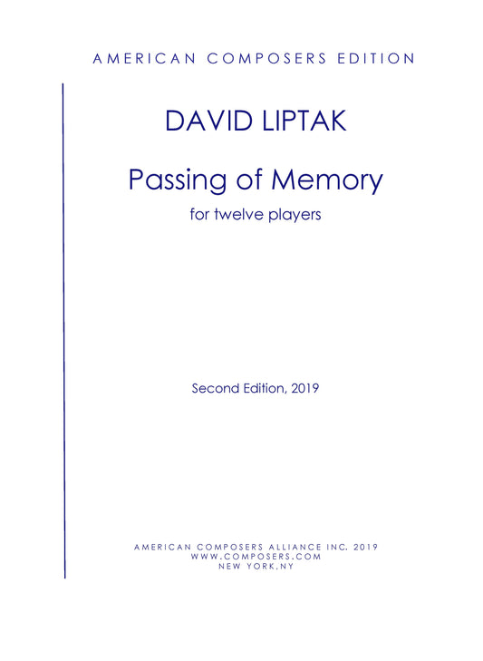 PASSING OF MEMORY