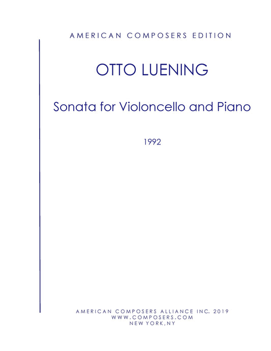 SONATA for Cello and Piano