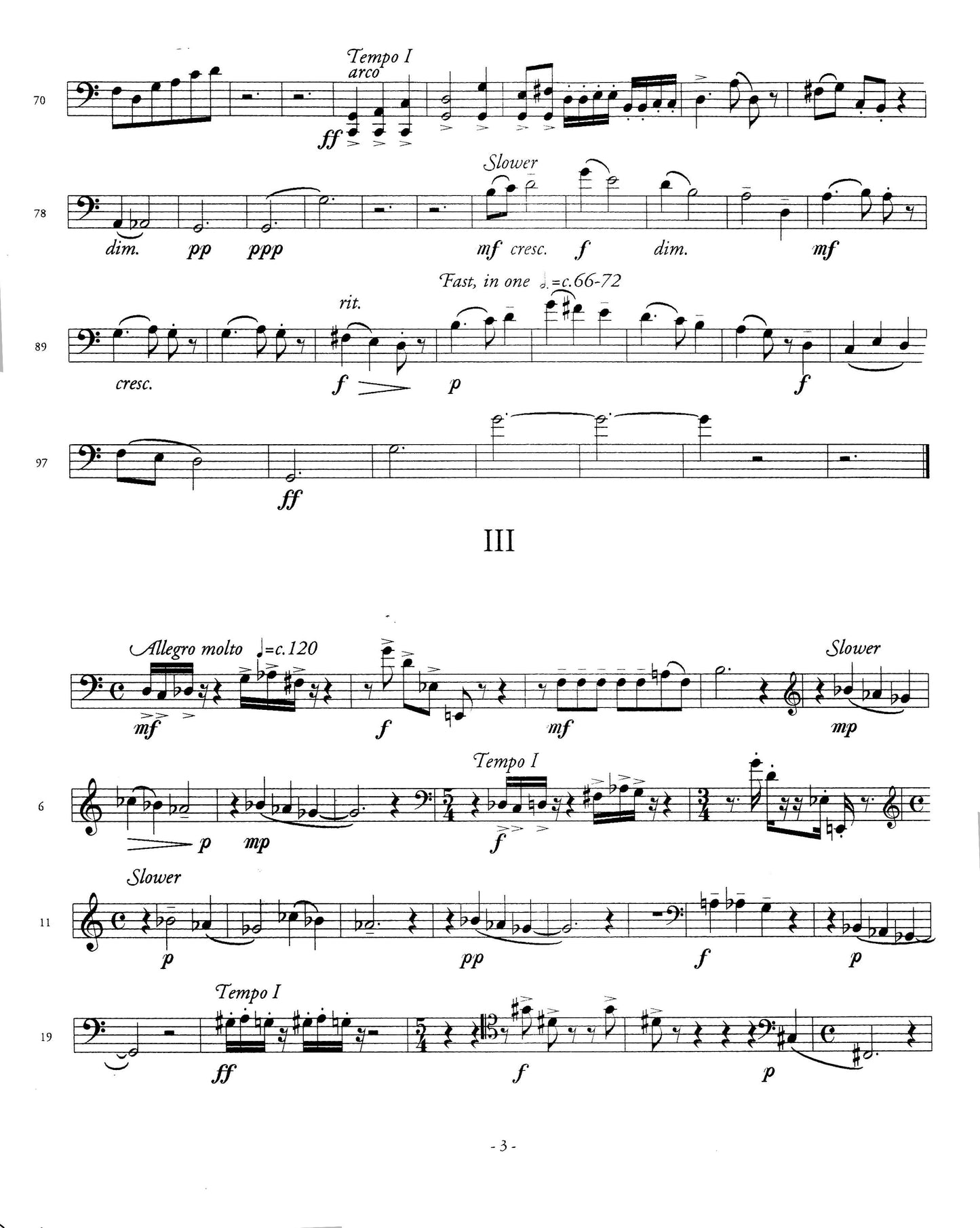 SONATA (No. 2) FOR SOLO CELLO