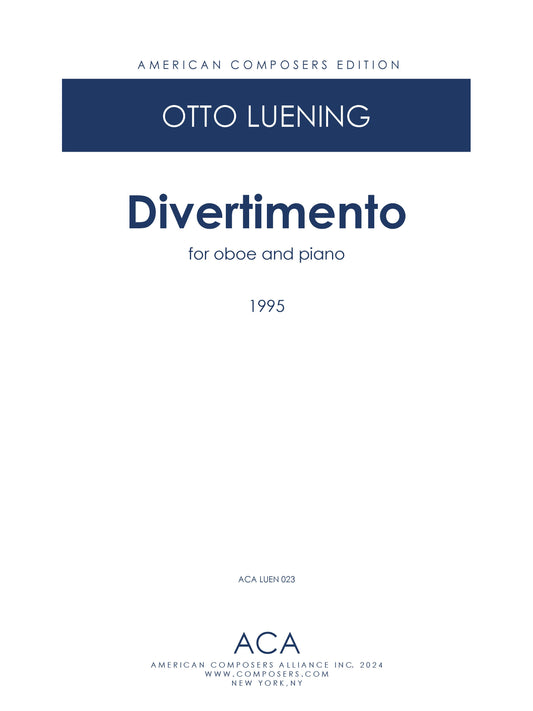 DIVERTIMENTO Oboe Piano