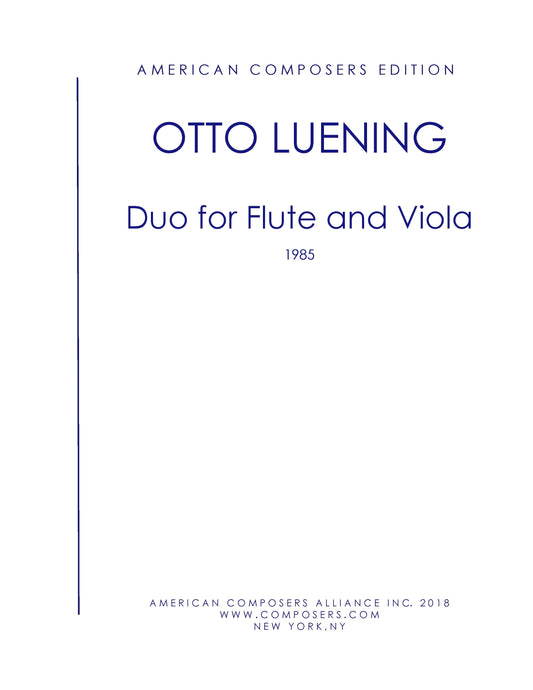 DUO FOR FLUTE & VIOLA