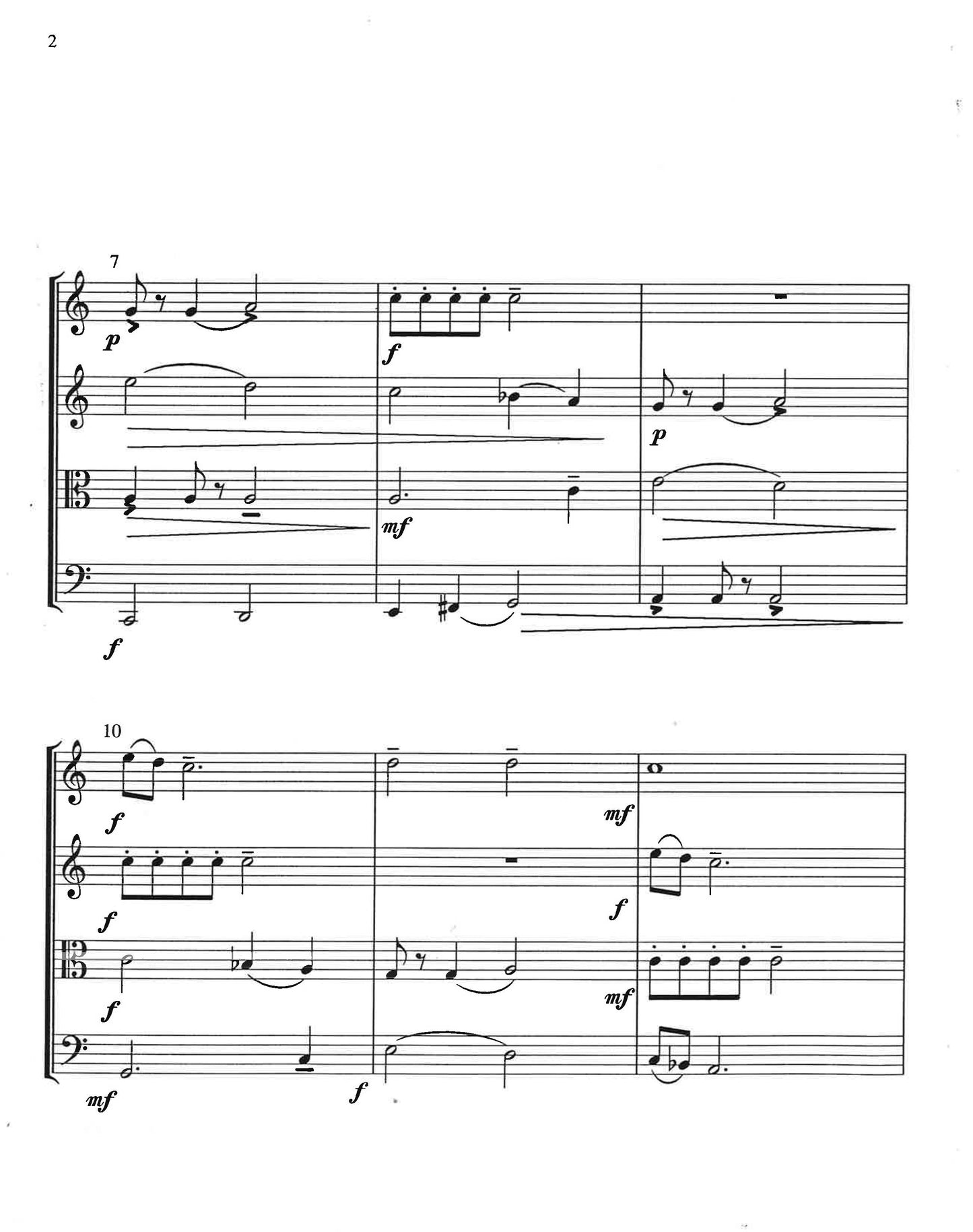 CANONICAL VARIATIONS FOR STRING QUARTET