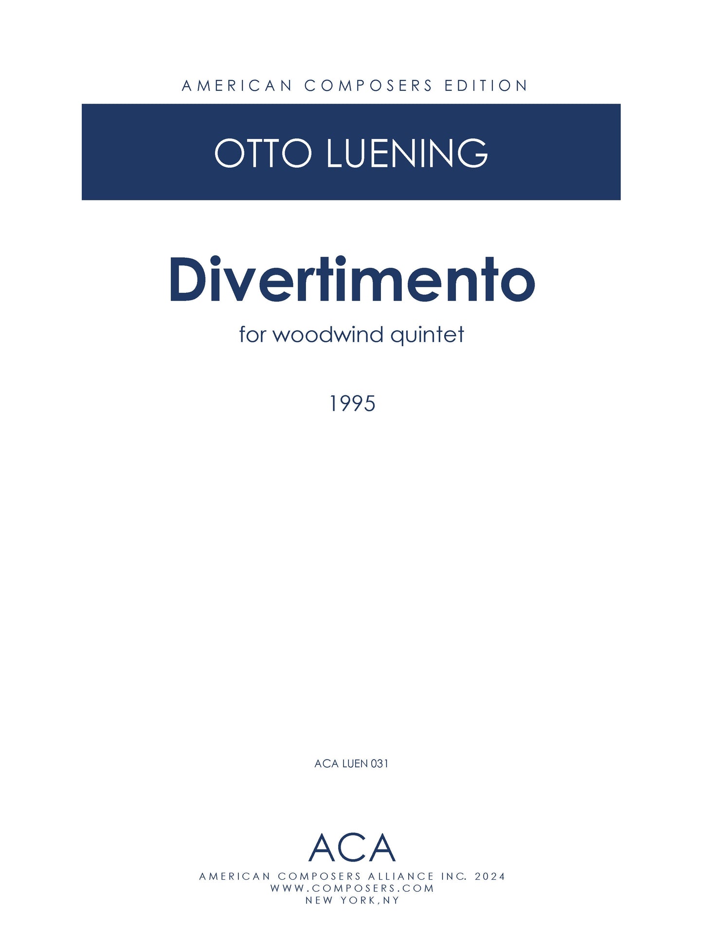 DIVERTIMENTO ww quintet