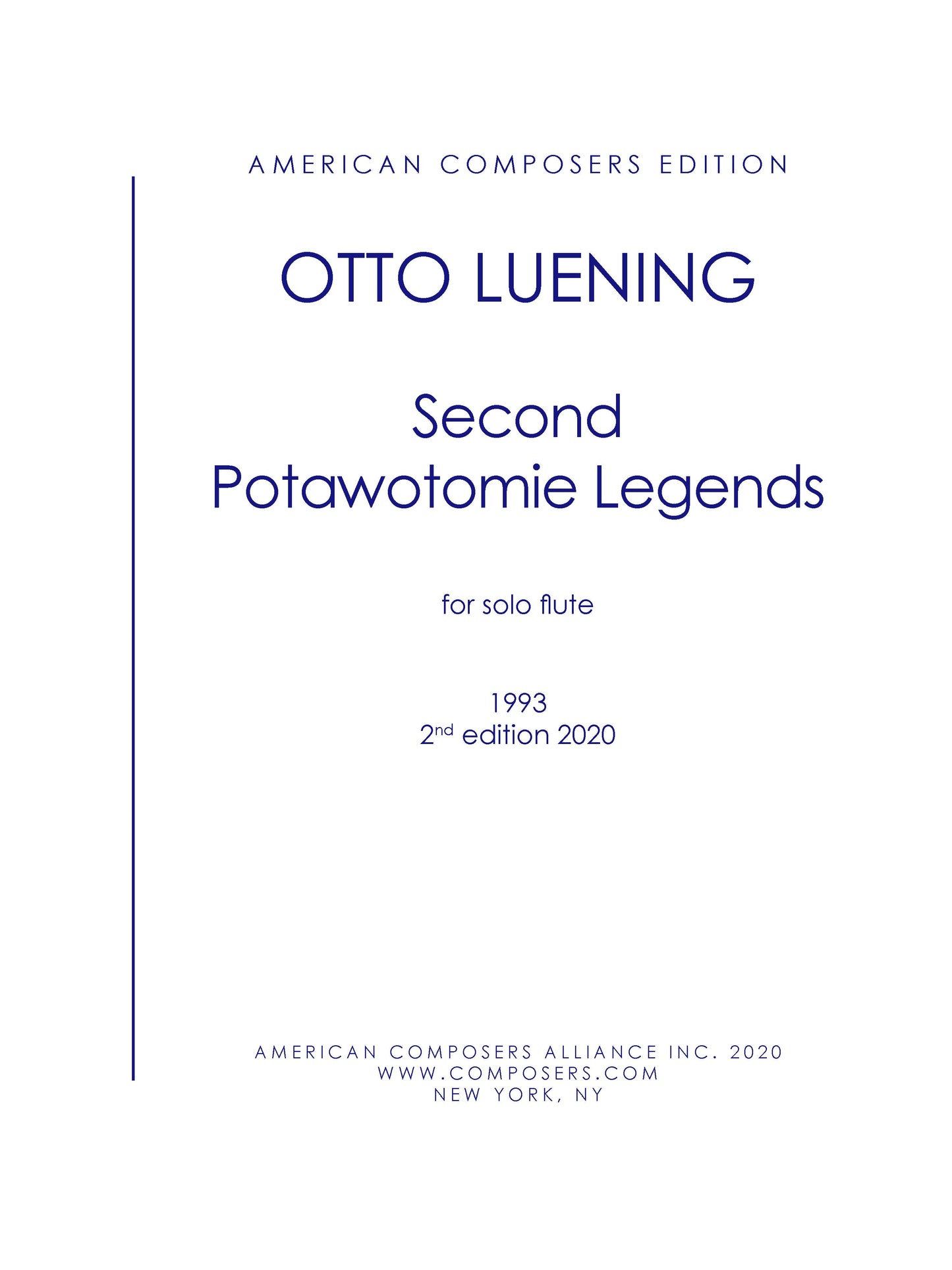 SECOND POTAWATOMI LEGENDS