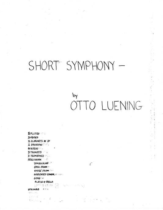 SHORT SYMPHONY