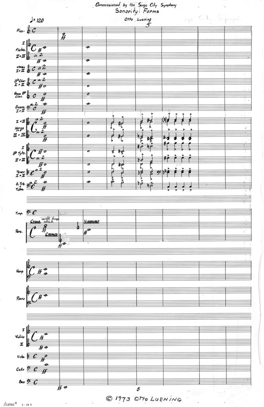 SONORITY FORMS 1 for Orchestra 1973