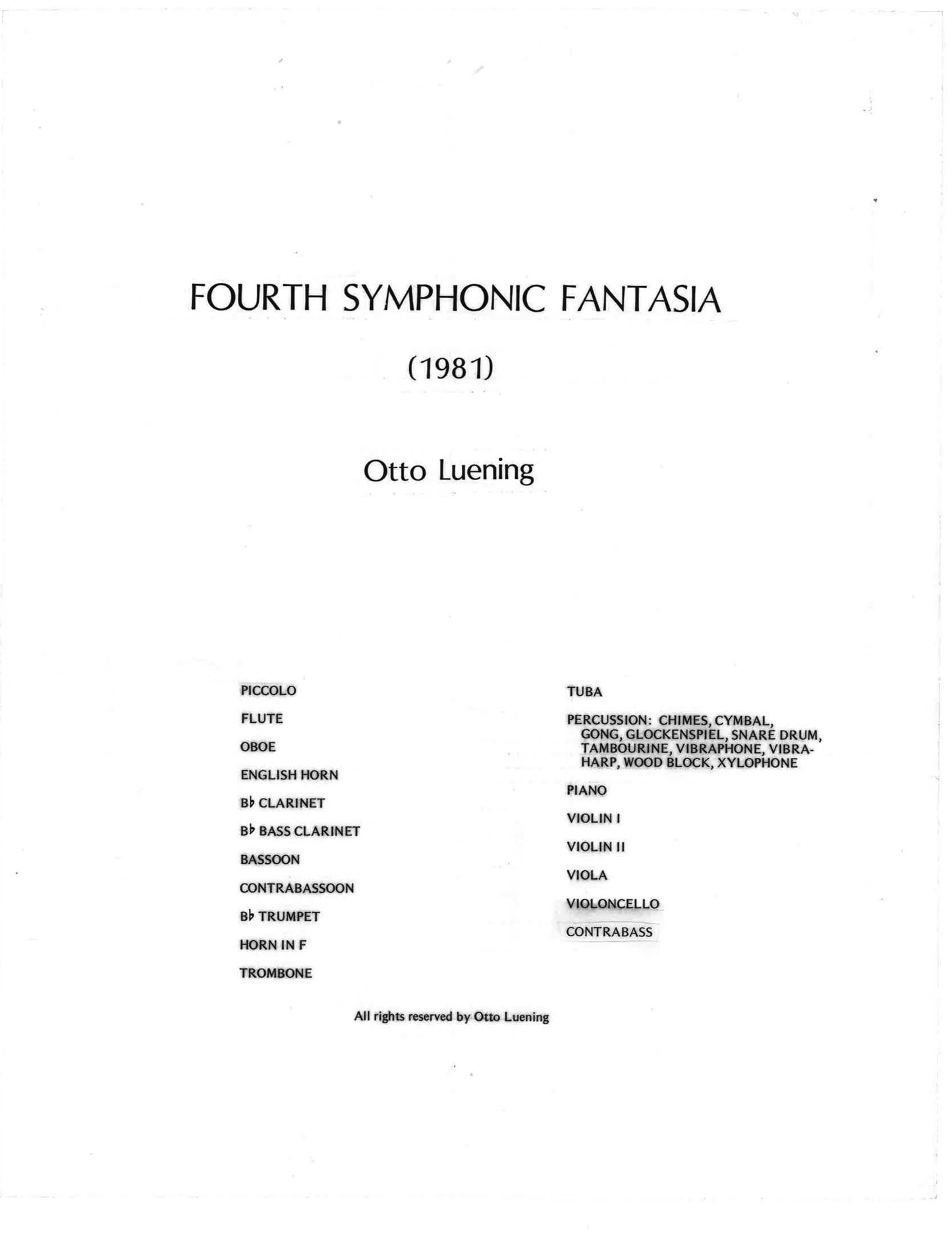 SYMPHONIC FANTASIA NO. 4