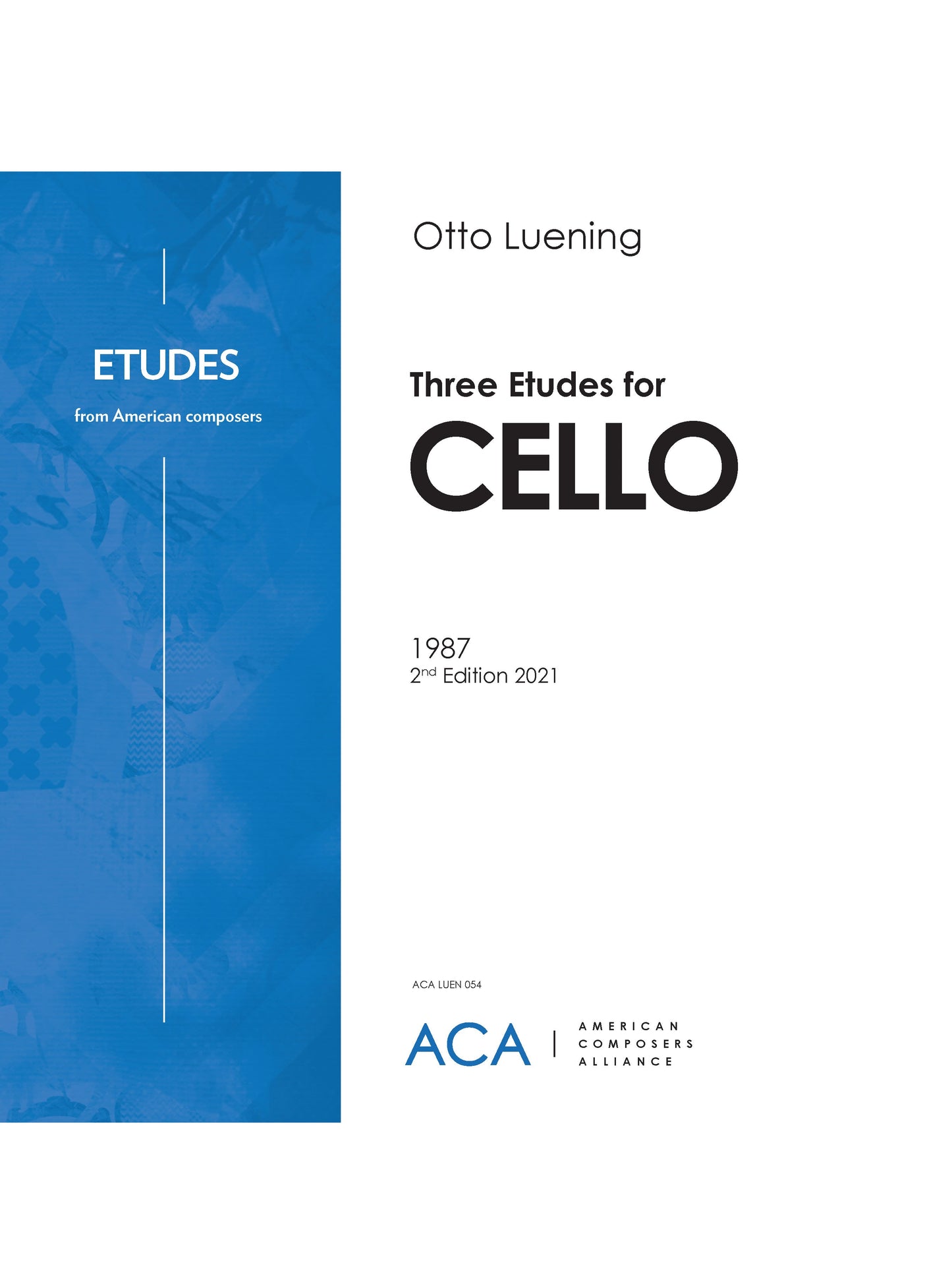 THREE ETUDES FOR SOLO CELLO