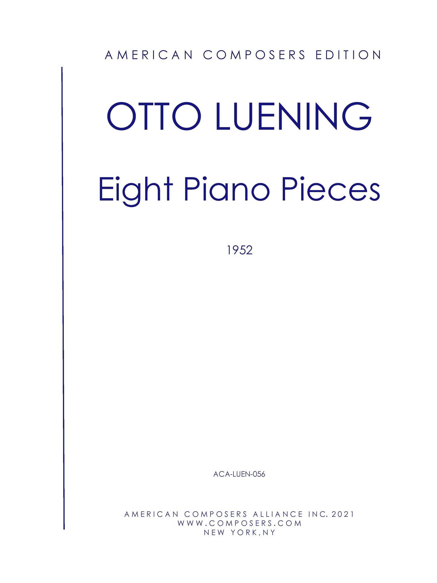 EIGHT PIANO PIECES