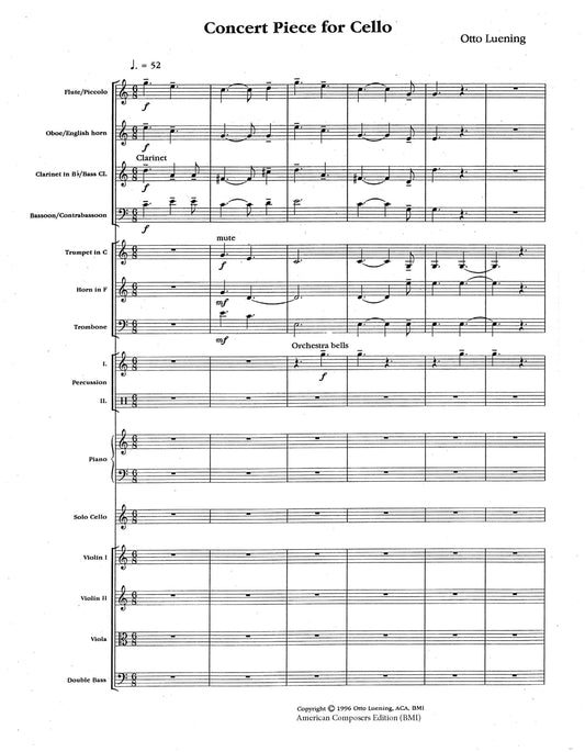 CONCERT PIECE FOR CELLO