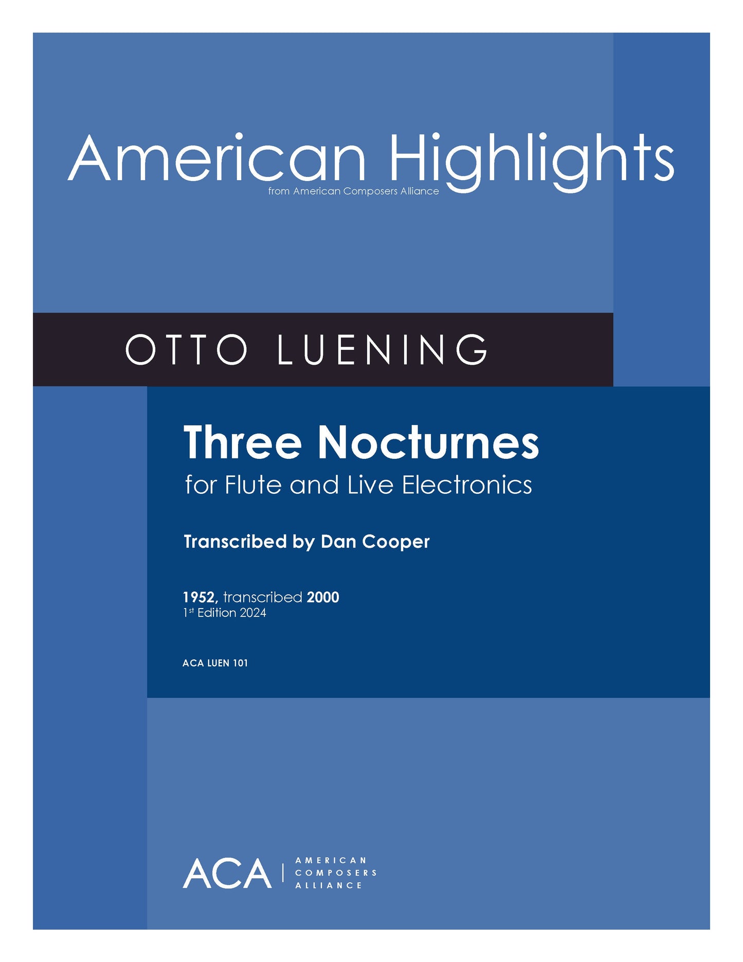 THREE NOCTURNES FOR FLUTE AND LIVE ELECTRONICS