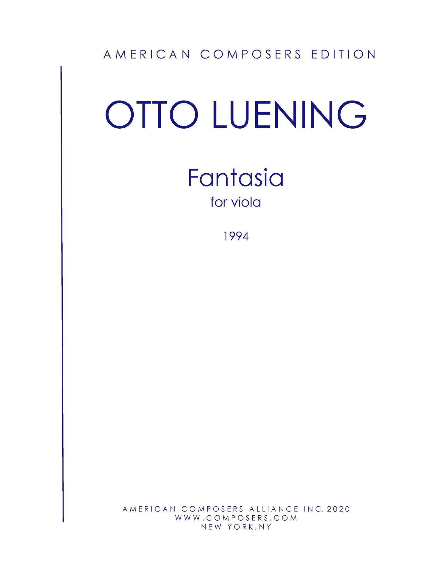 FANTASIA FOR VIOLA