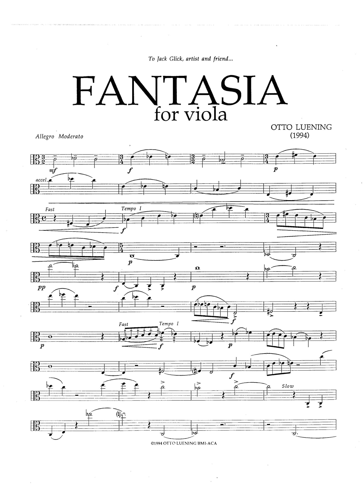 FANTASIA FOR VIOLA