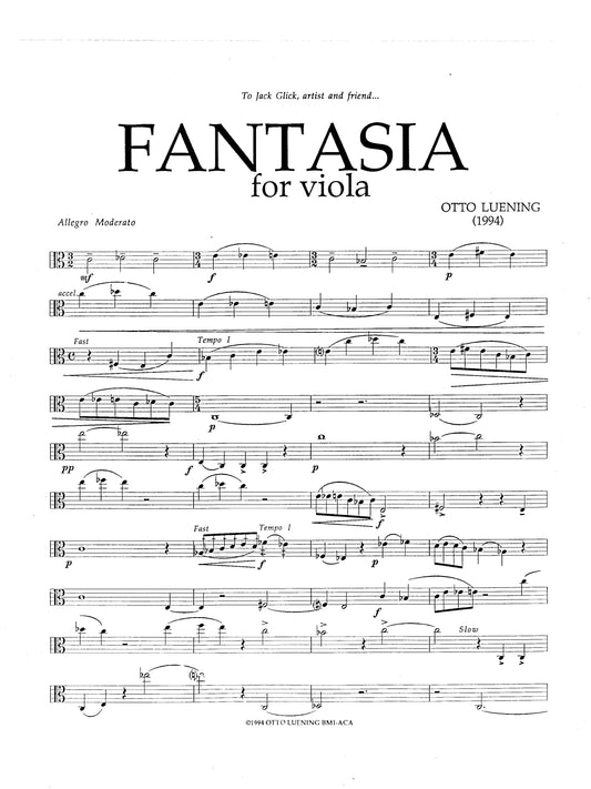 FANTASIA FOR VIOLA