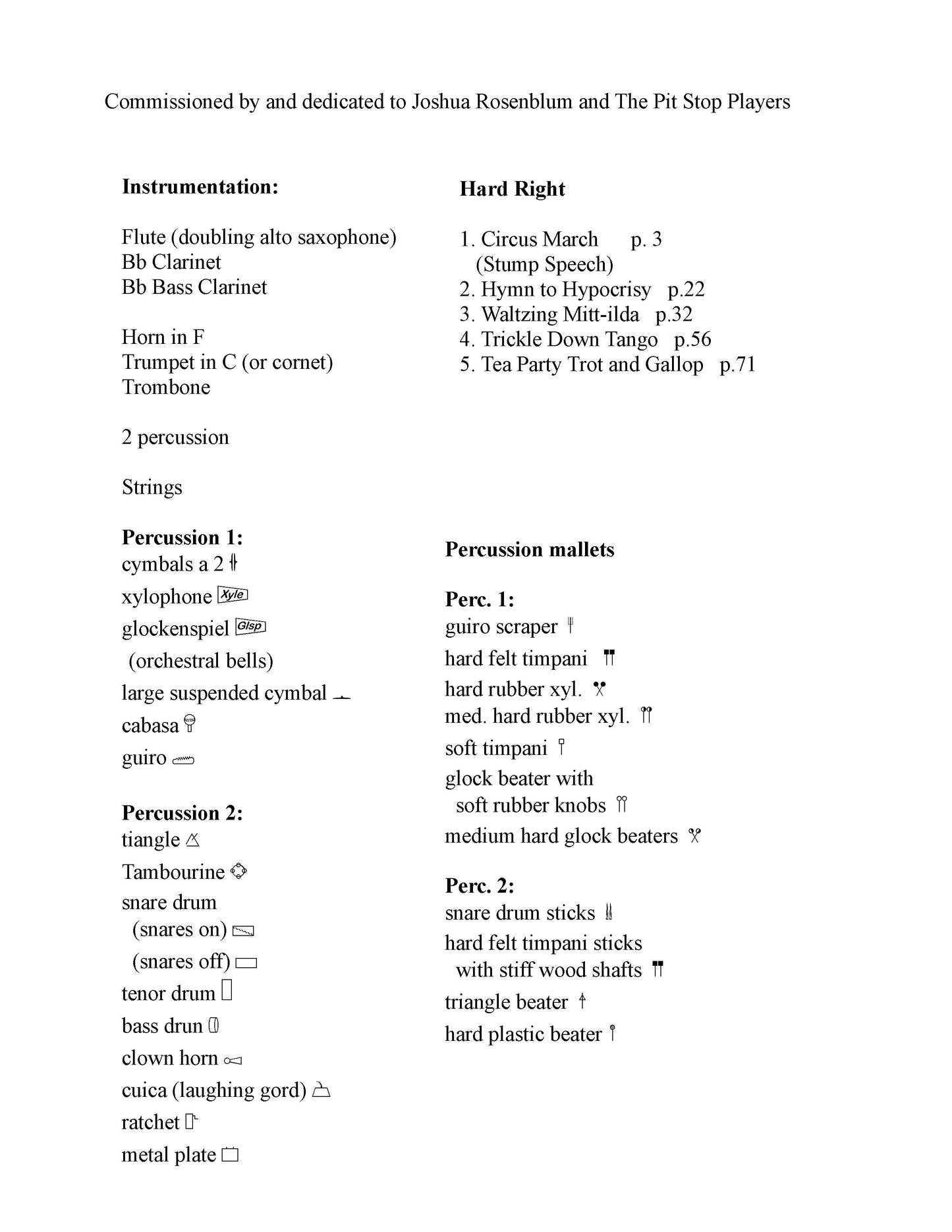 HARD RIGHT: A Satyrical Suite