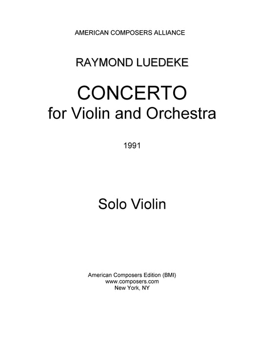 CONCERTO FOR VIOLIN & ORCH