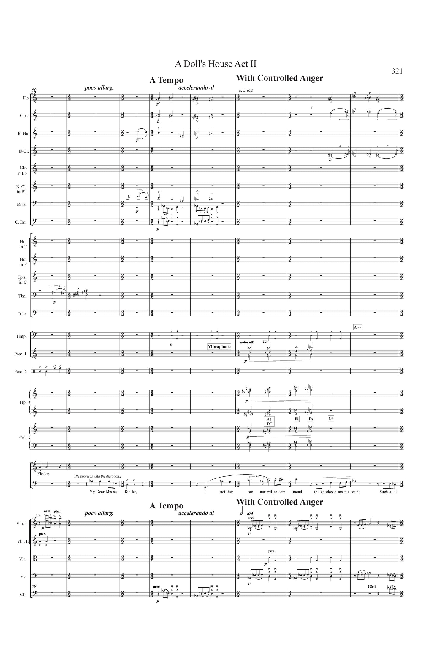 Doll's House - Orchestra full score Act 2