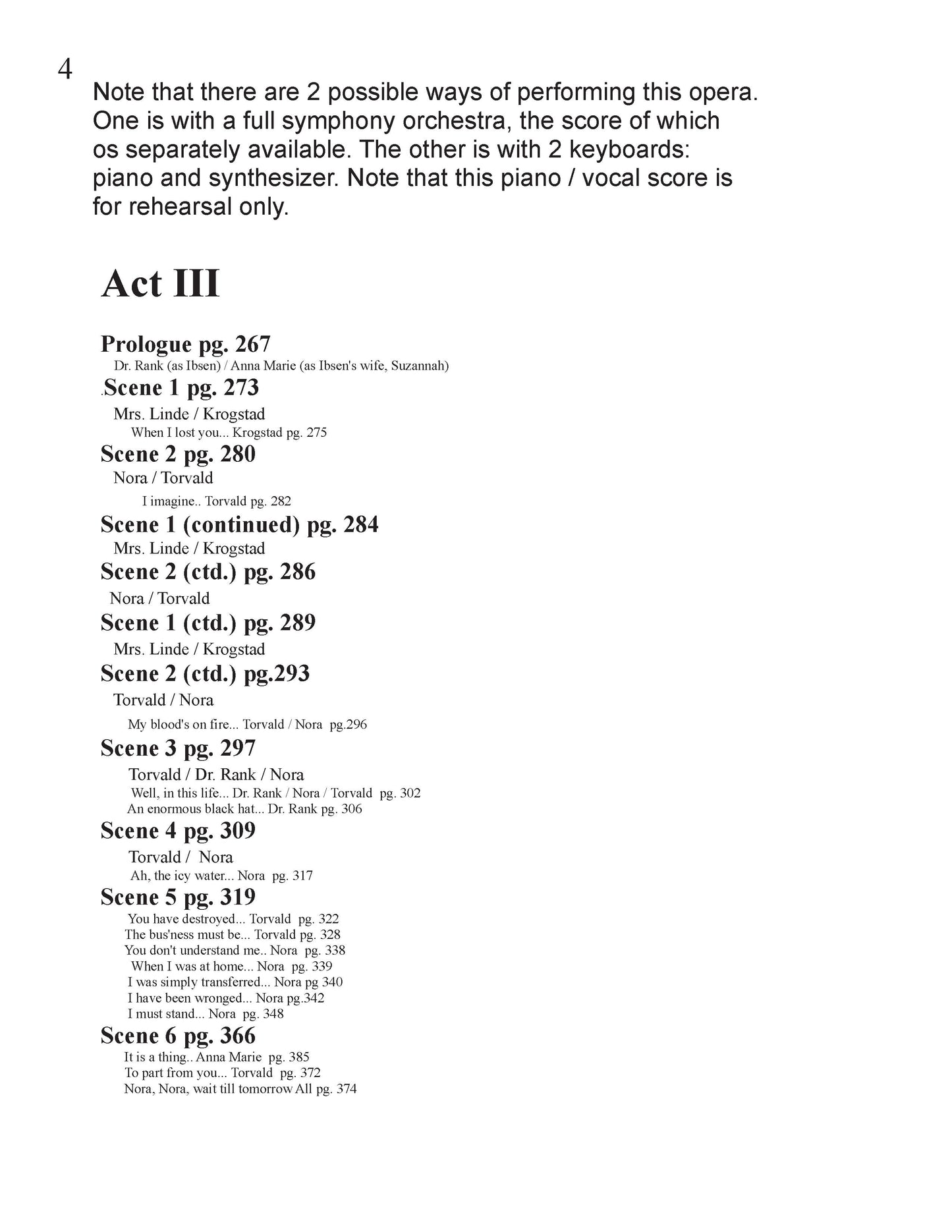 Doll's House - Piano/Vocal Score Act 2