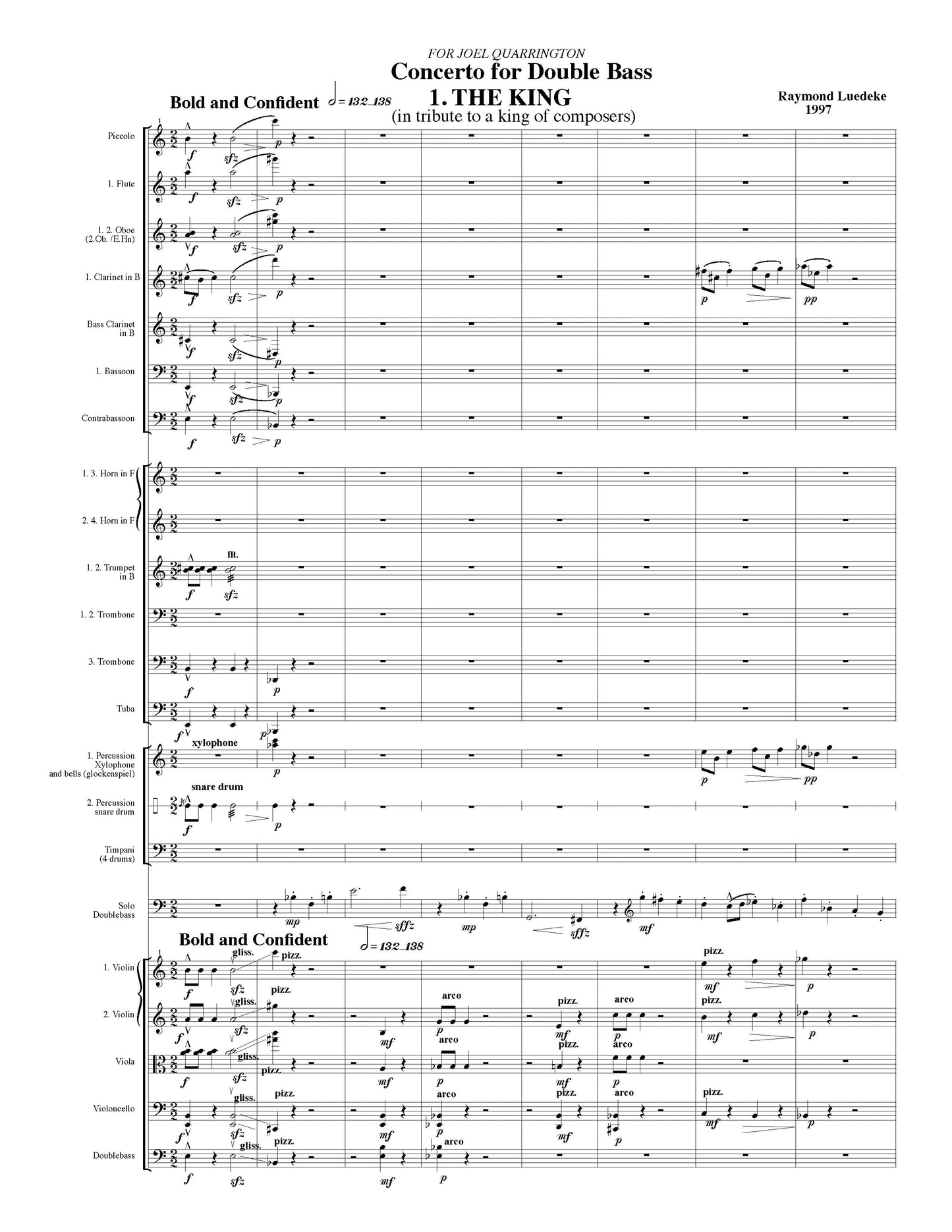 CONCERTO FOR DOUBLE BASS AND ORCHESTRA