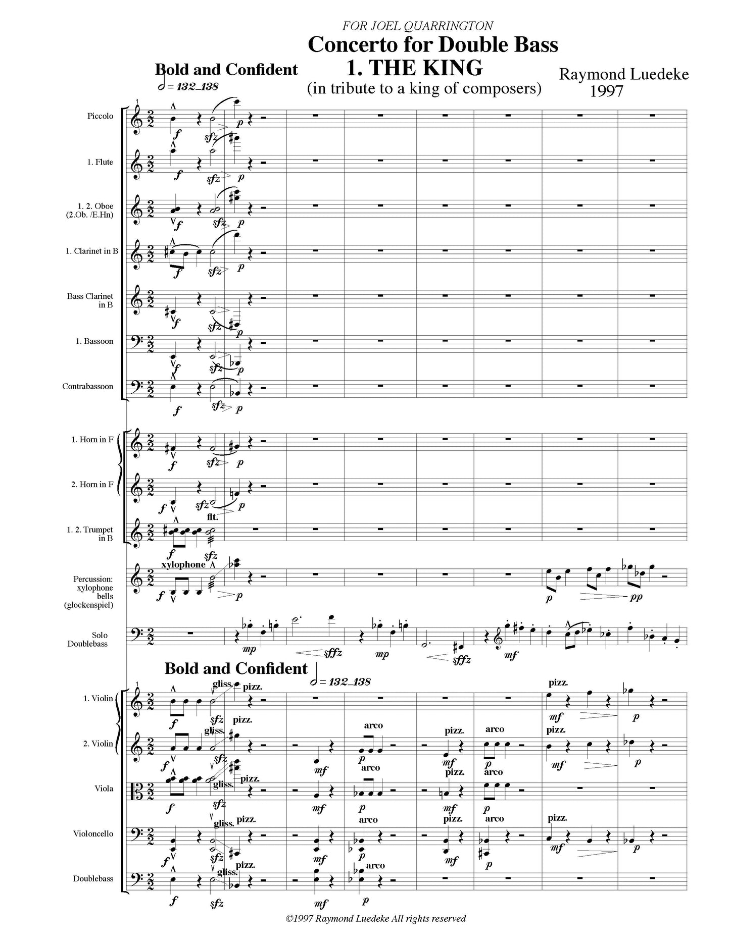 CONCERTO FOR DOUBLE BASS AND SMALL ORCHESTRA