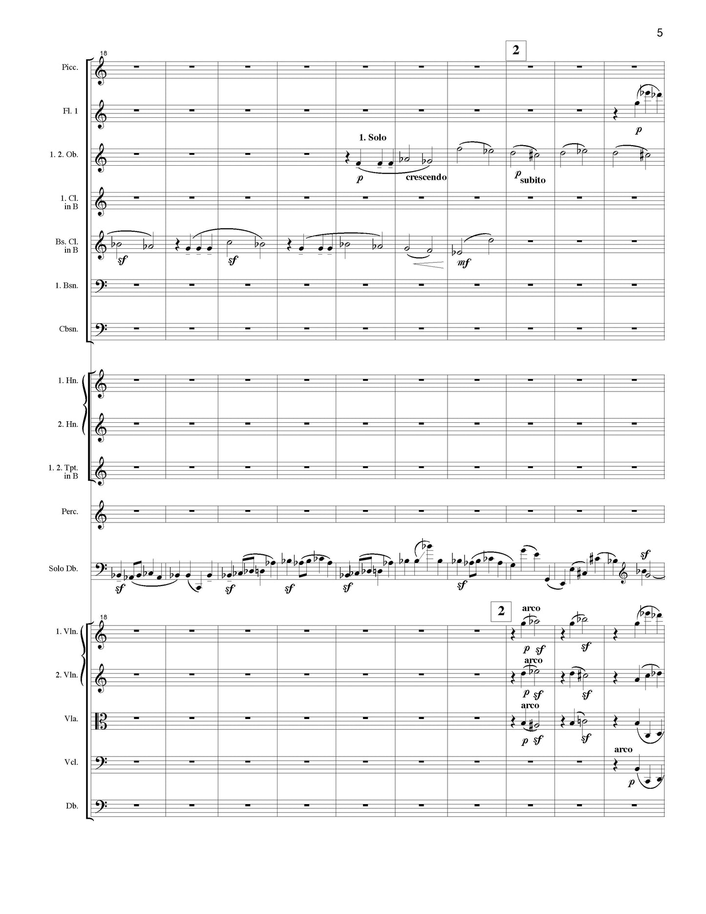 CONCERTO FOR DOUBLE BASS AND SMALL ORCHESTRA