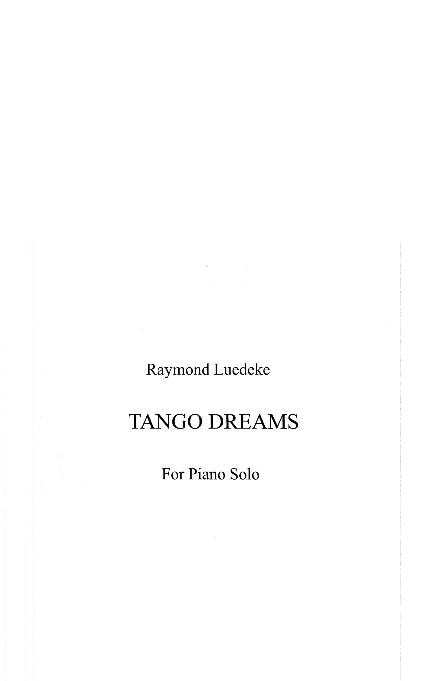 Tango Dreams - Piano