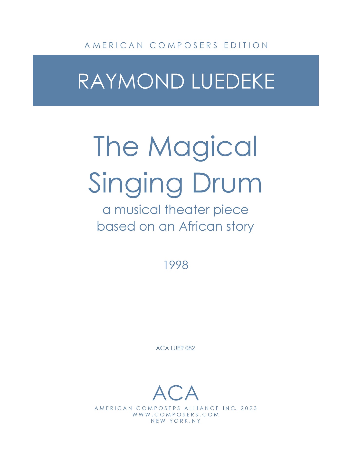 MAGICAL SINGING DRUM full score