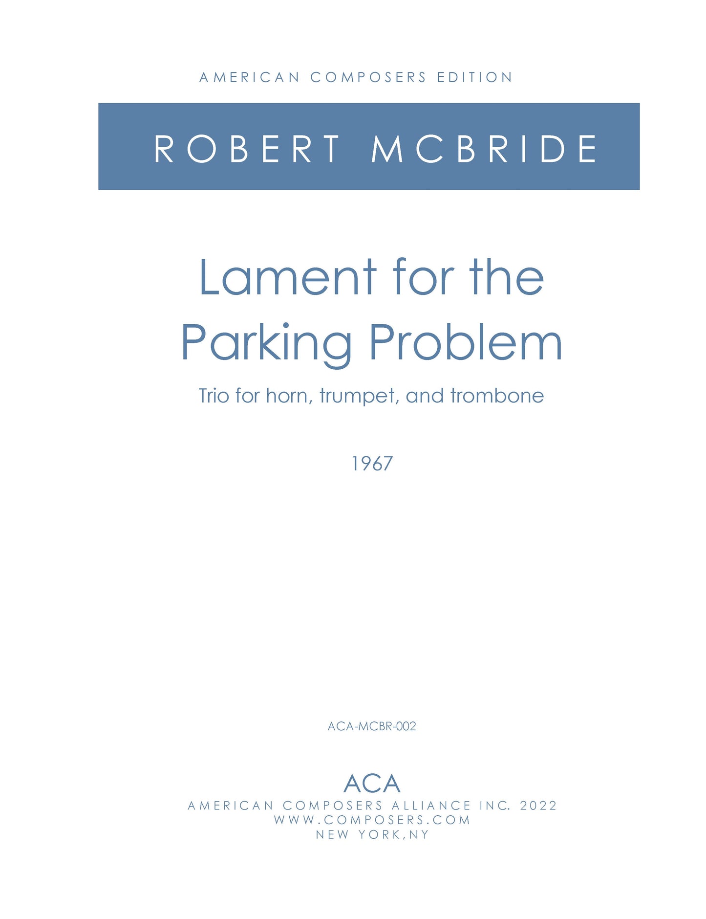 Lament For The Parking Problem