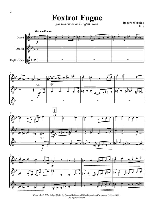 Foxtrot Fugue For Two Oboes And English Horn