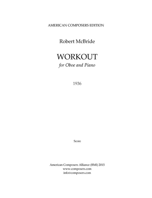 Workout For Oboe And Piano