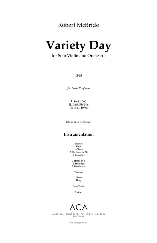 Variety Day (Concerto)