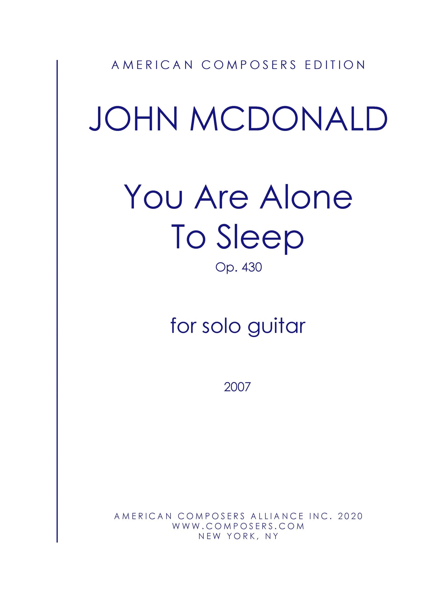 You Are Alone To Sleep