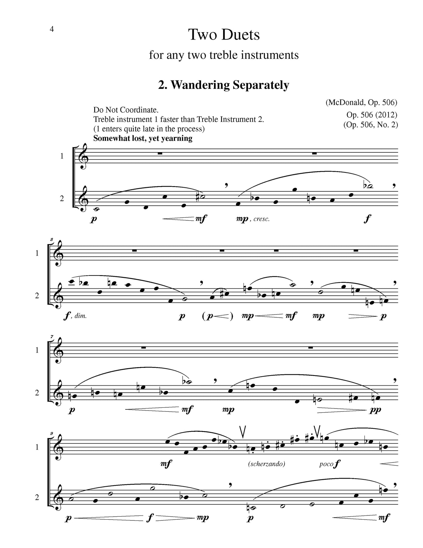 Two Duets for Any Two Treble Instruments