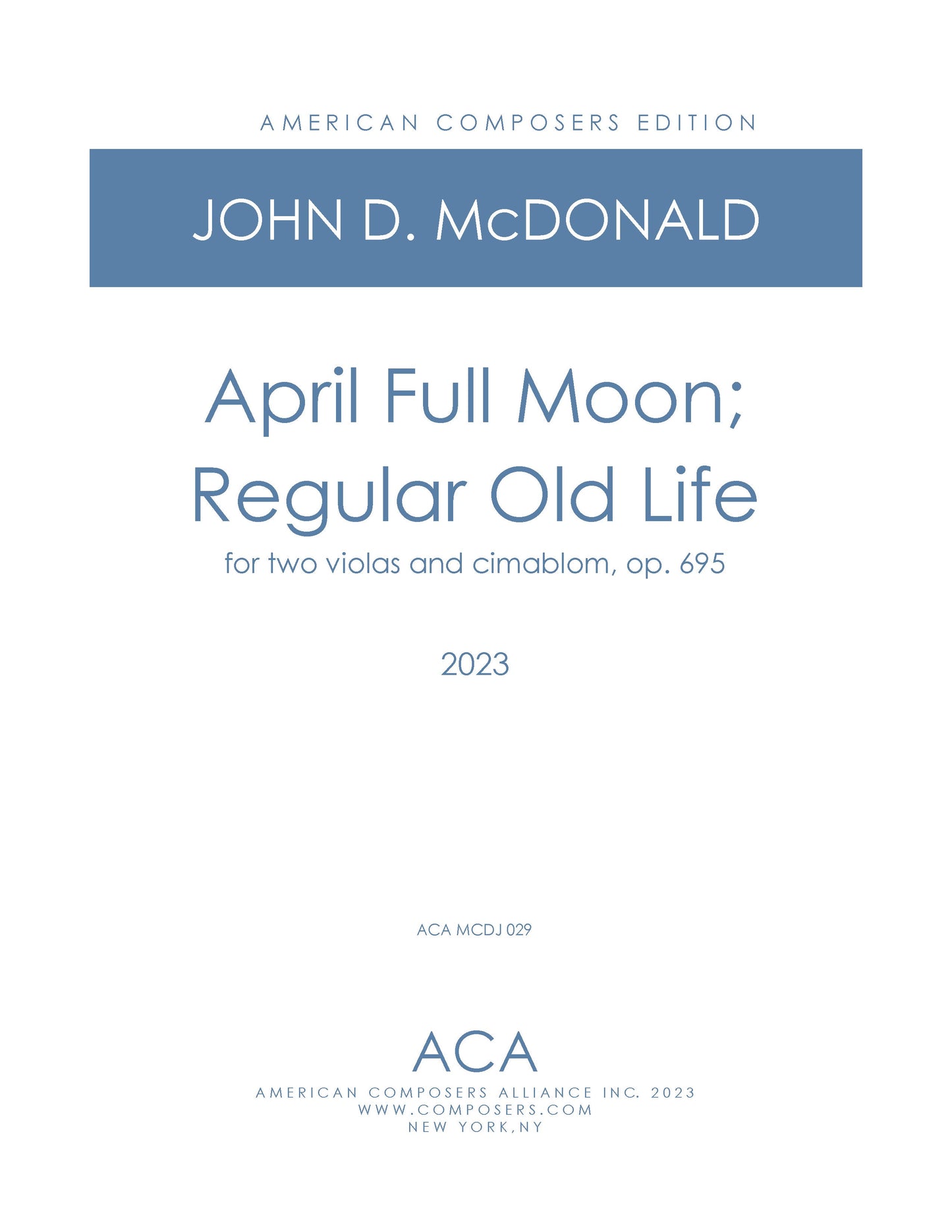 April Full Moon; Regular Old Life