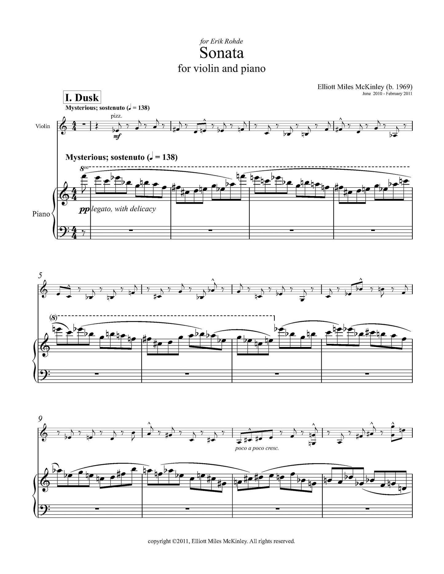 Sonata for Violin and Piano