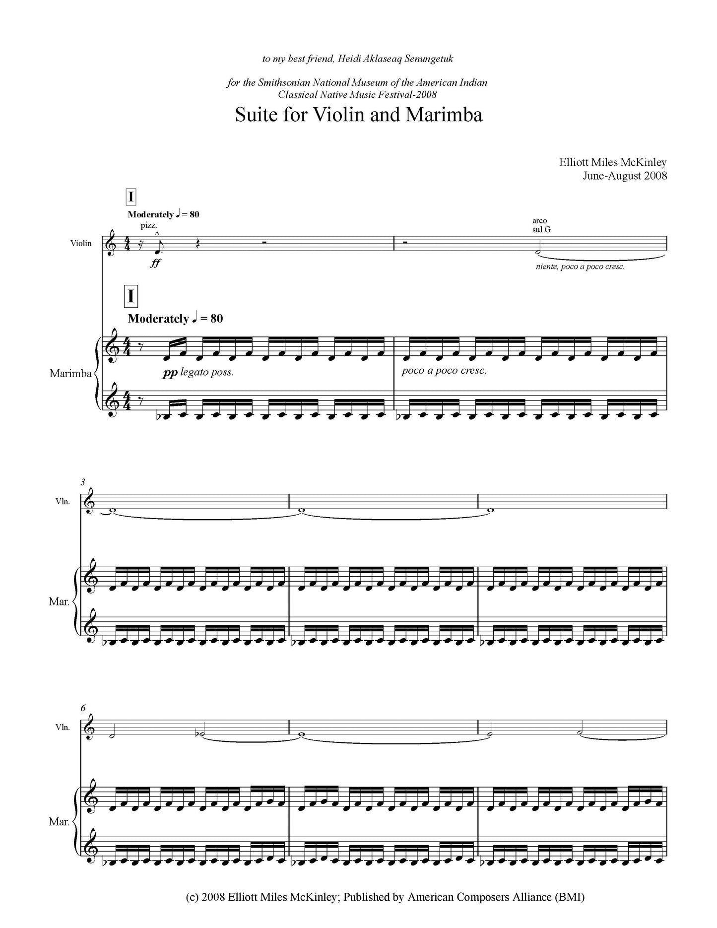 Suite for Violin and Marimba