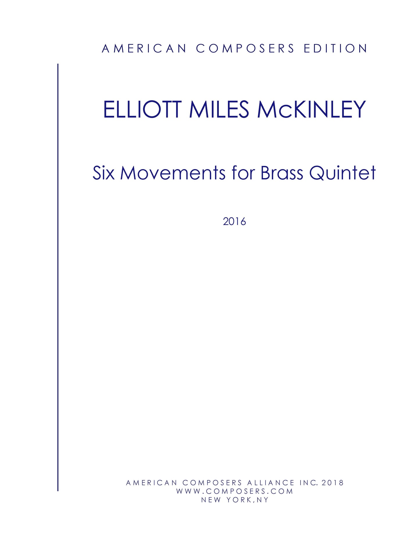 Six Movements for Brass Quintet