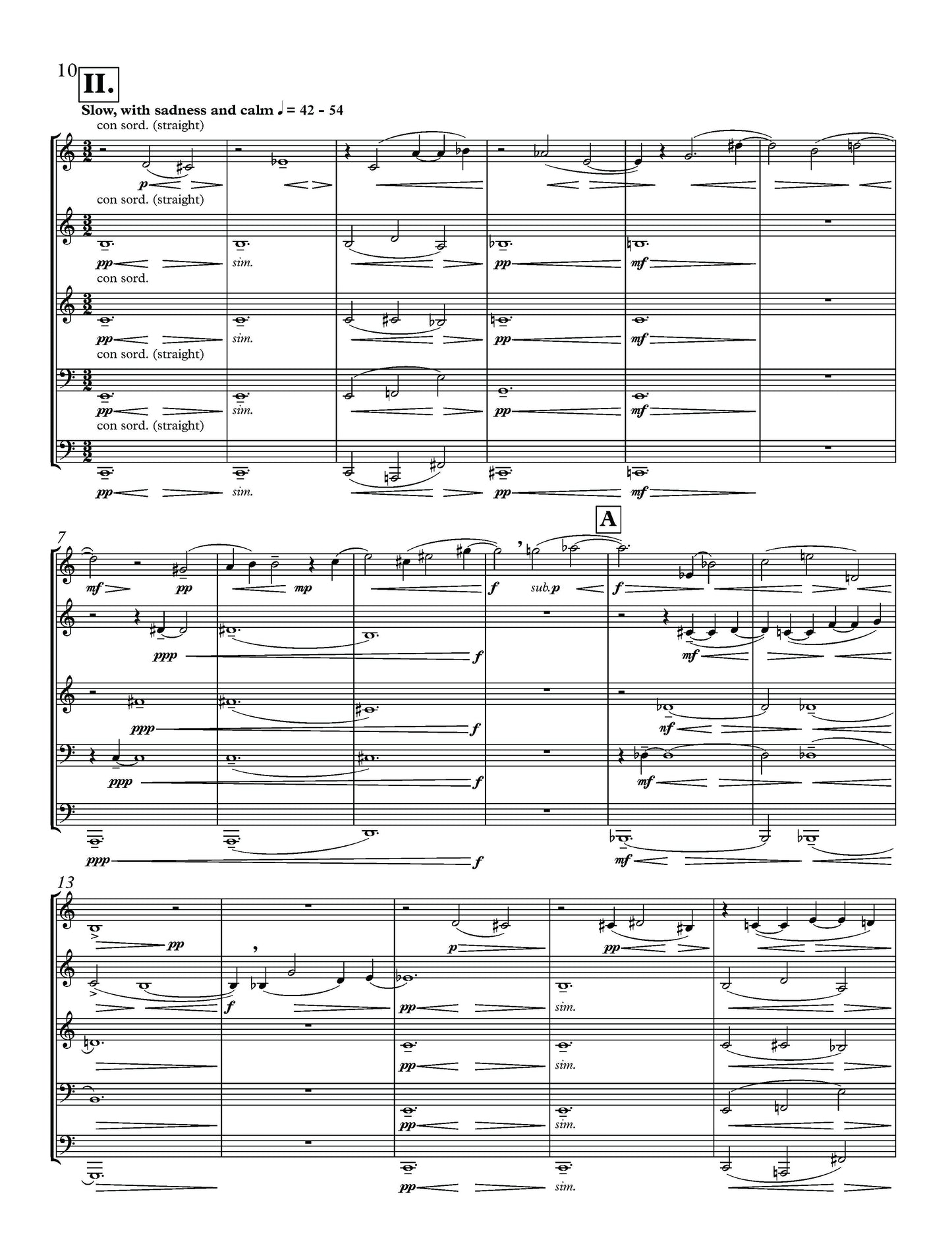 Six Movements for Brass Quintet