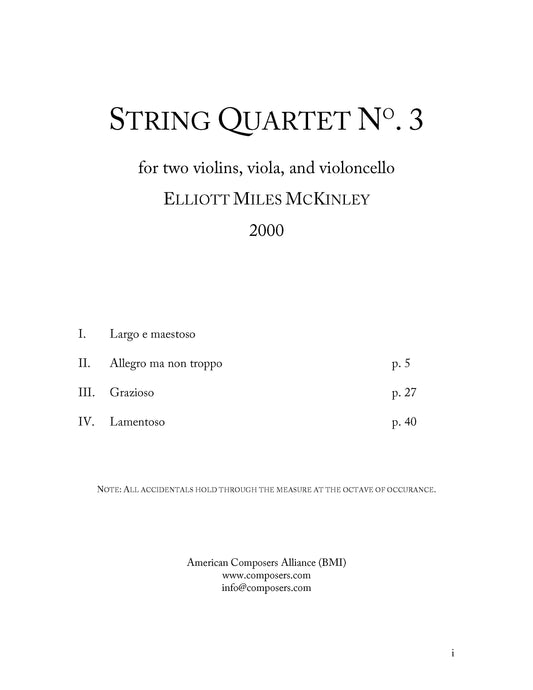 String Quartet No. 3