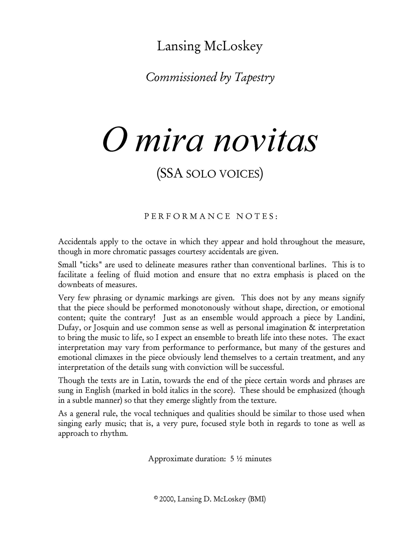 O mira novitas