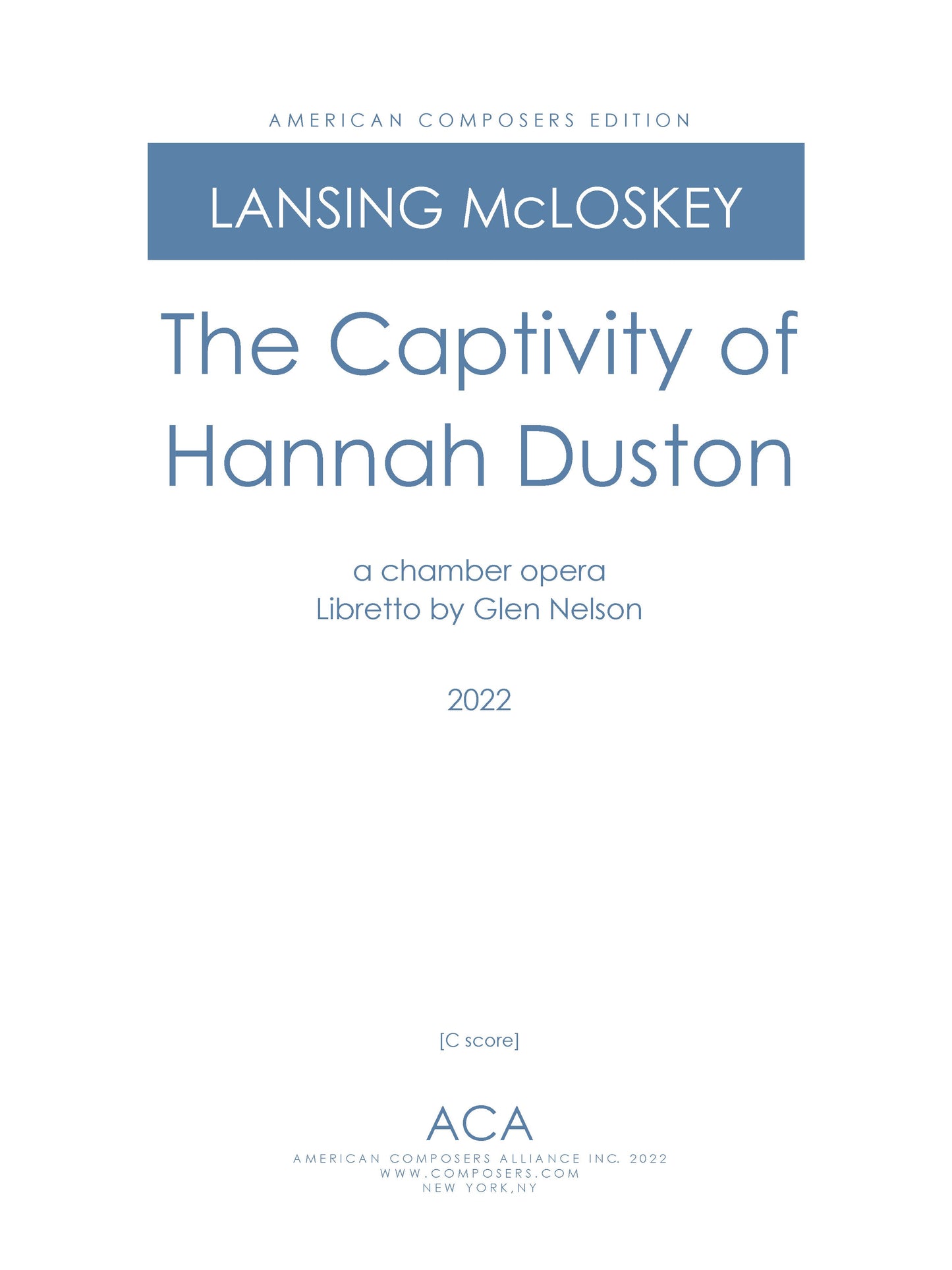 Captivity of Hannah Duston, The