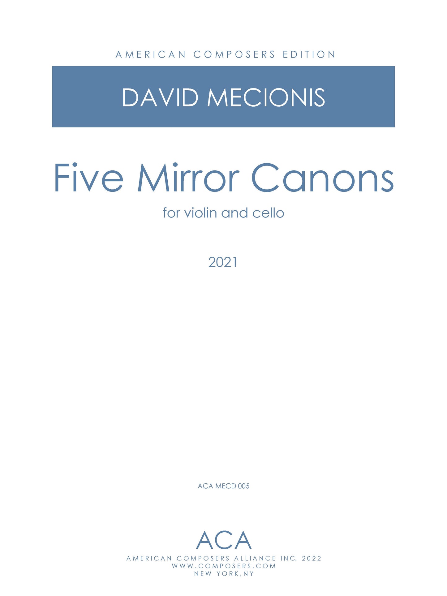 Five Mirror Canons