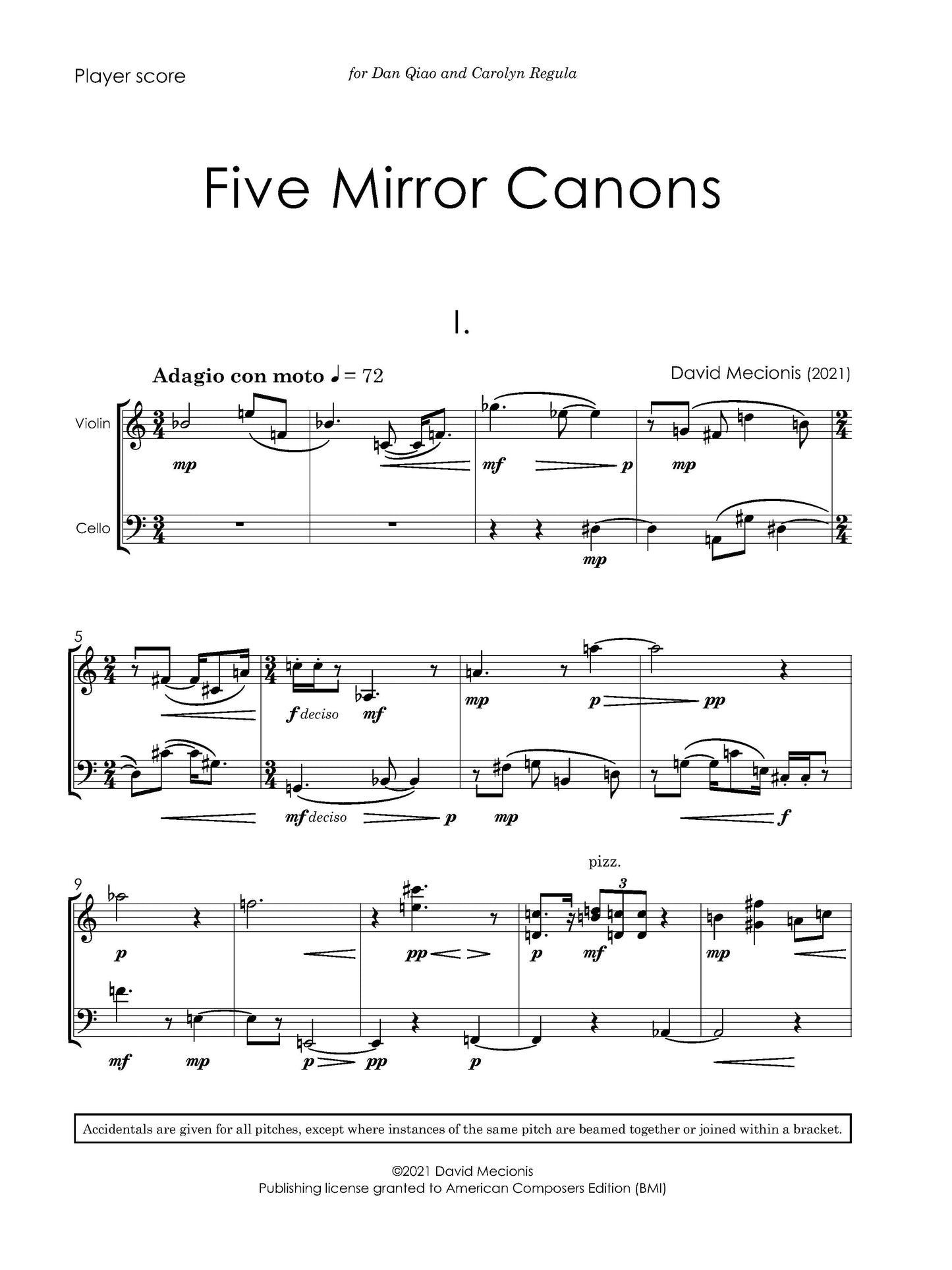 Five Mirror Canons