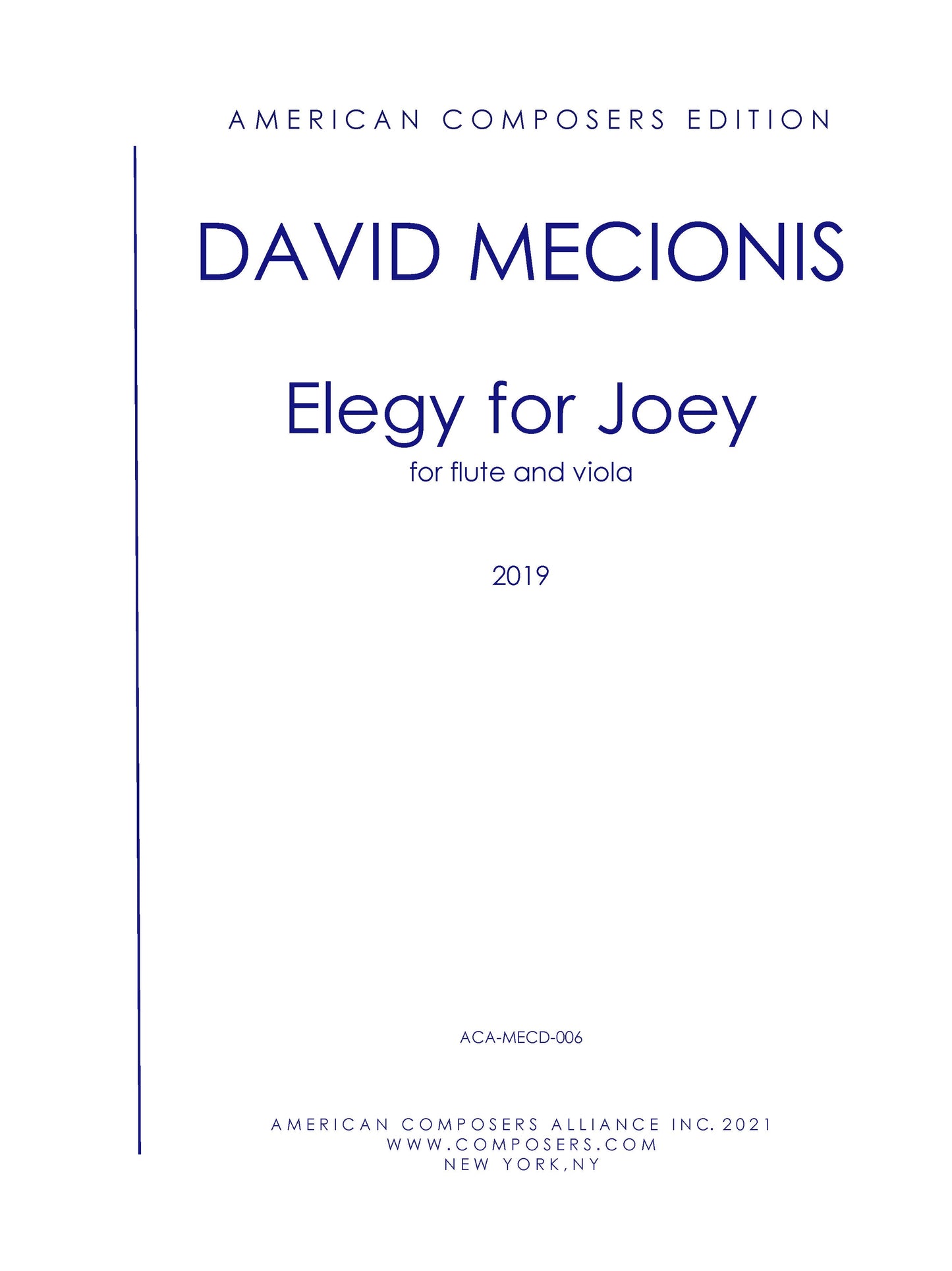 Elegy for Joey