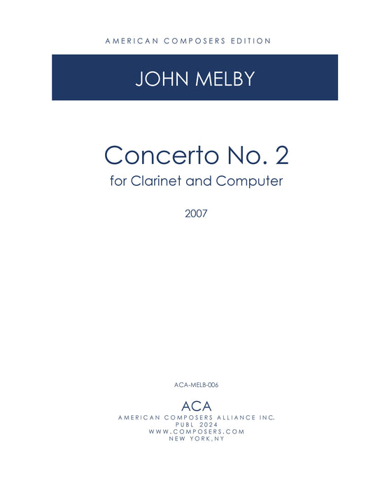 Concerto No. 2 for Clarinet and Computer