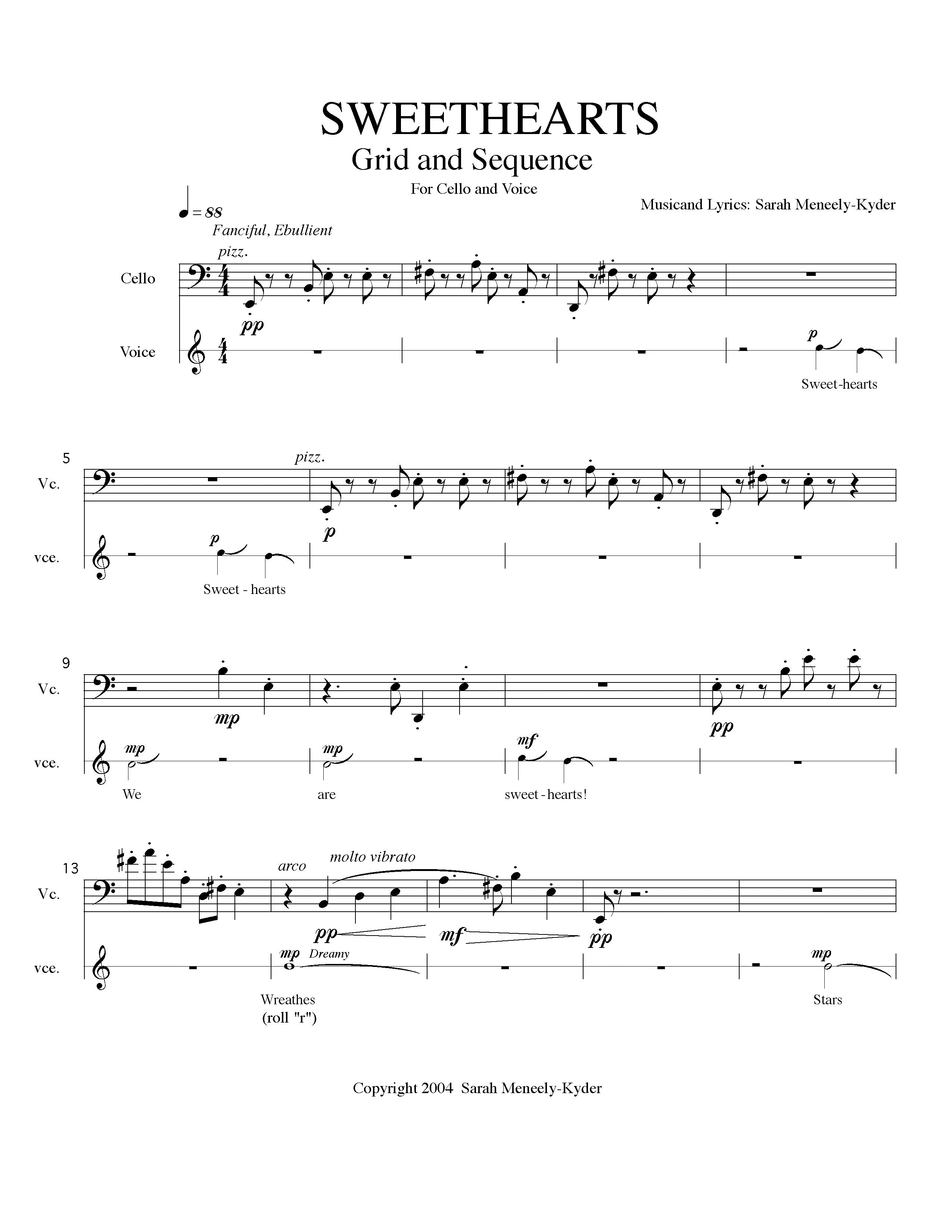 Sweethearts – American Composers Alliance