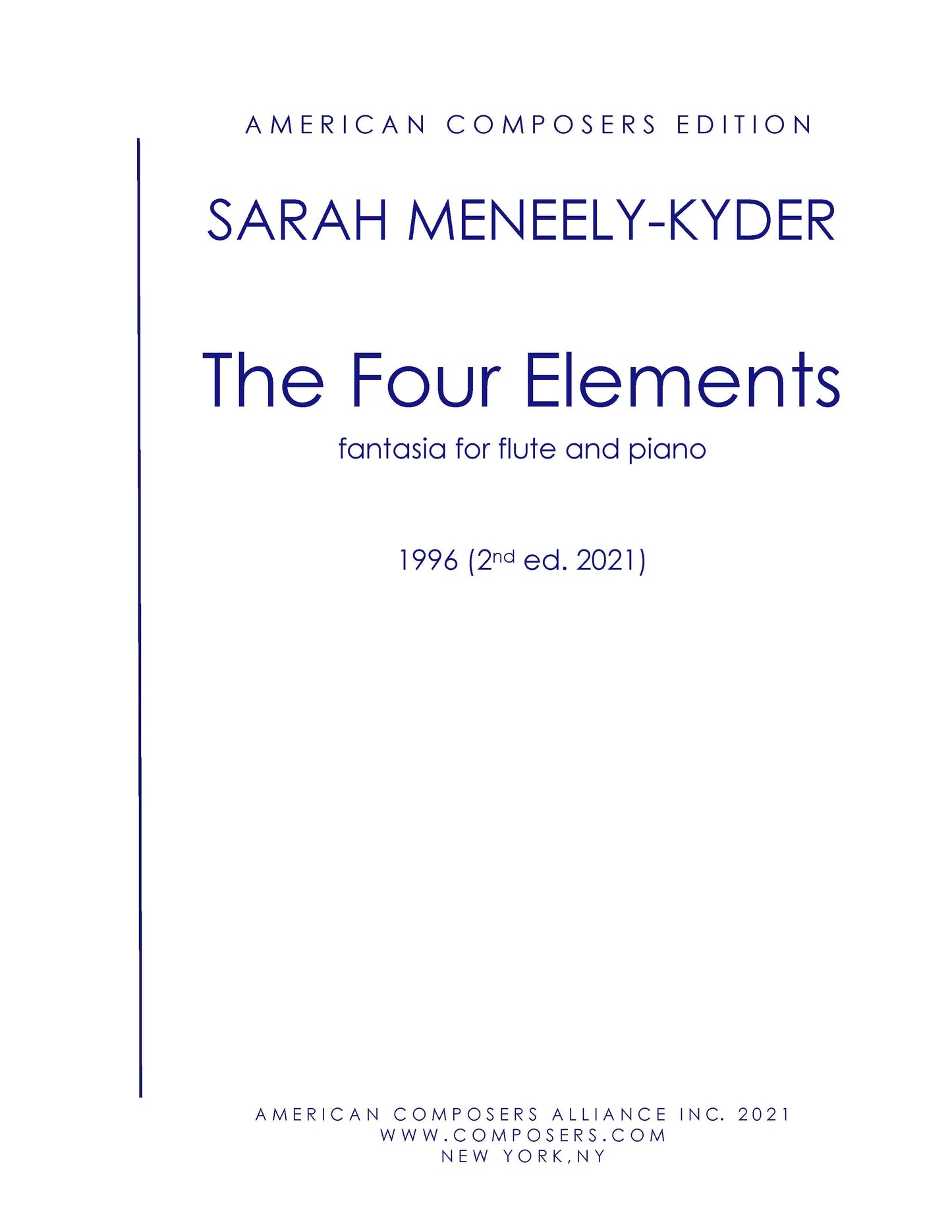 Four Elements: Fantasia For Flute And Piano