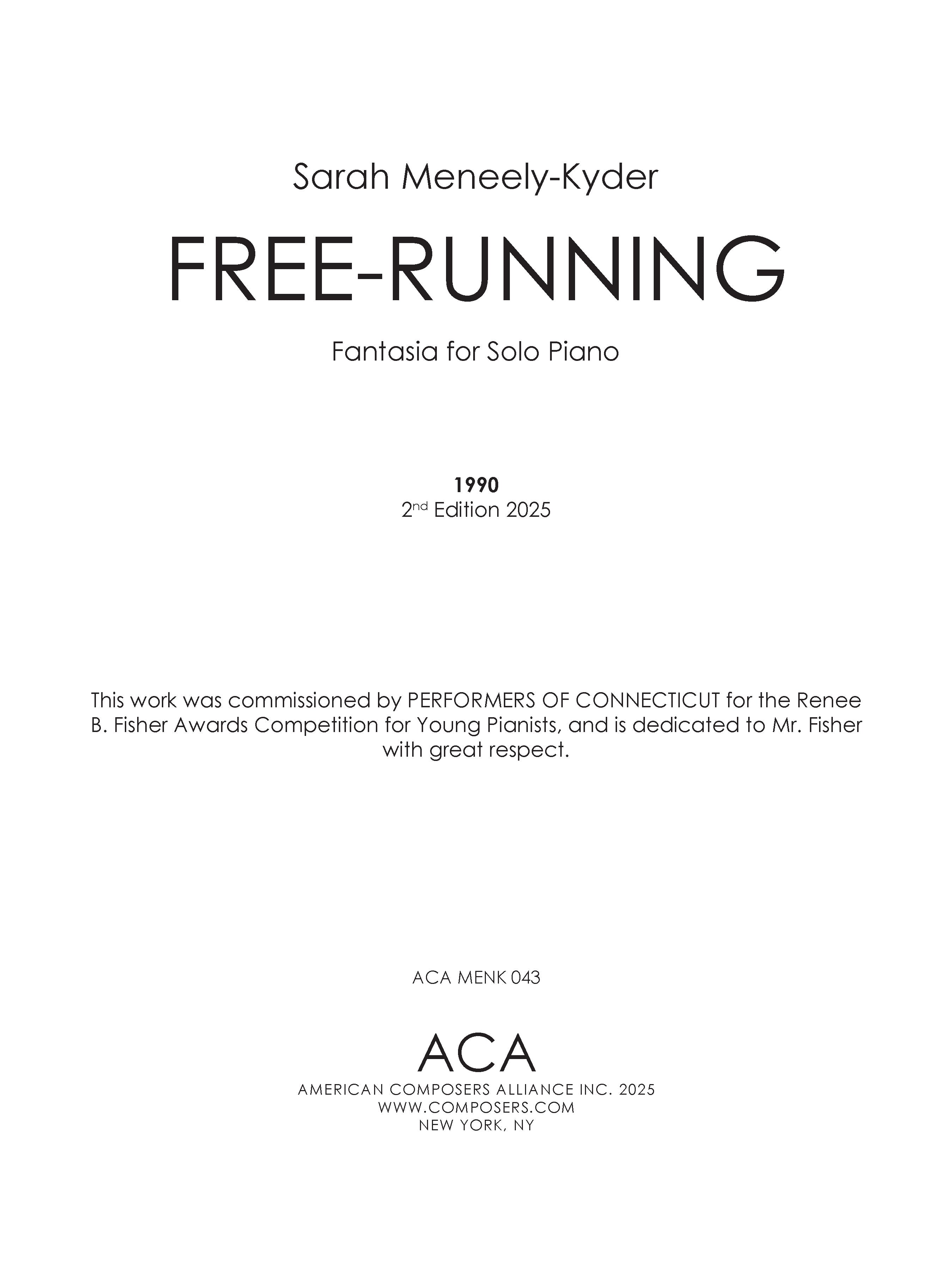 Free-Running – American Composers Alliance
