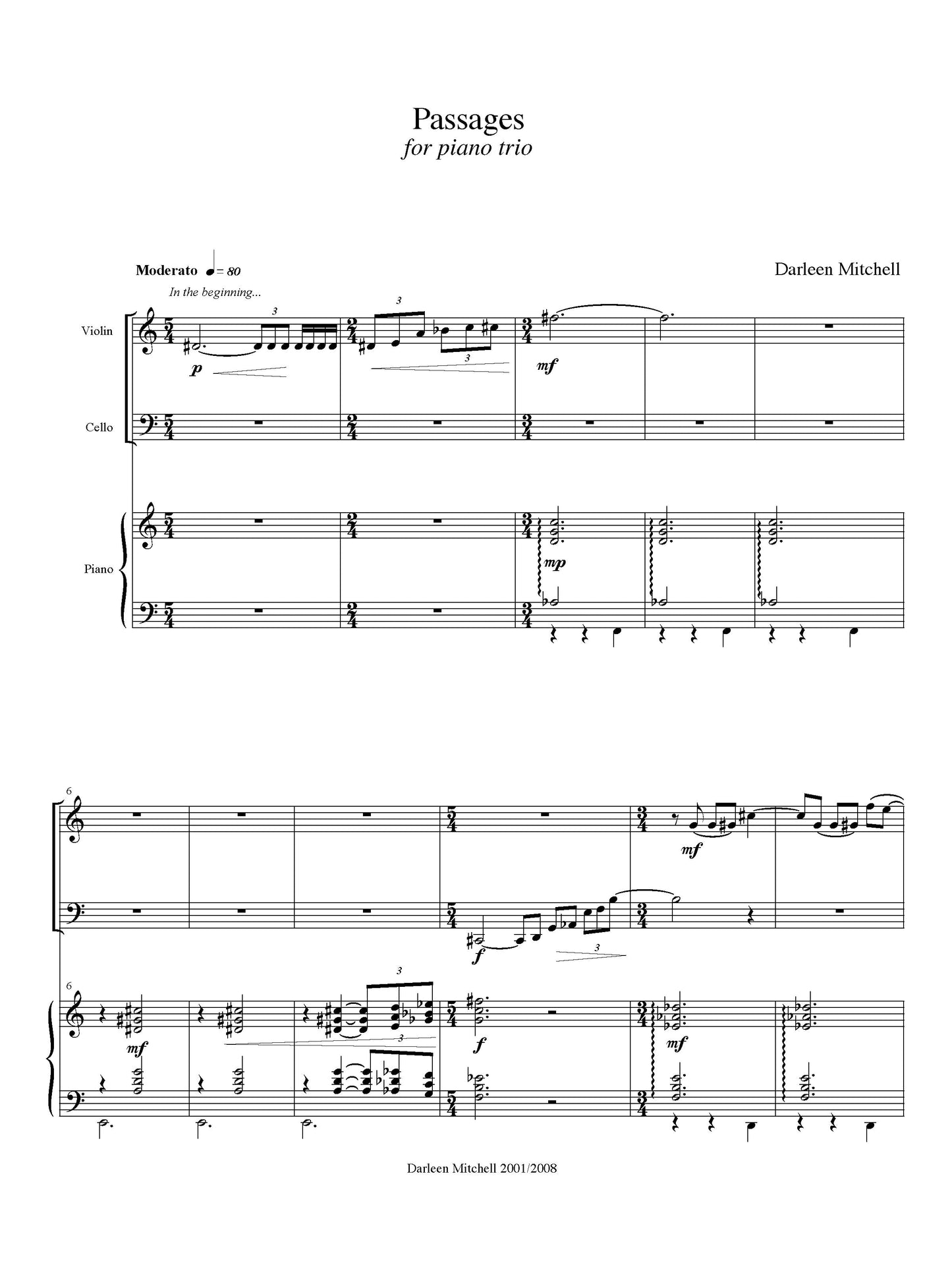 Passages (for piano trio)